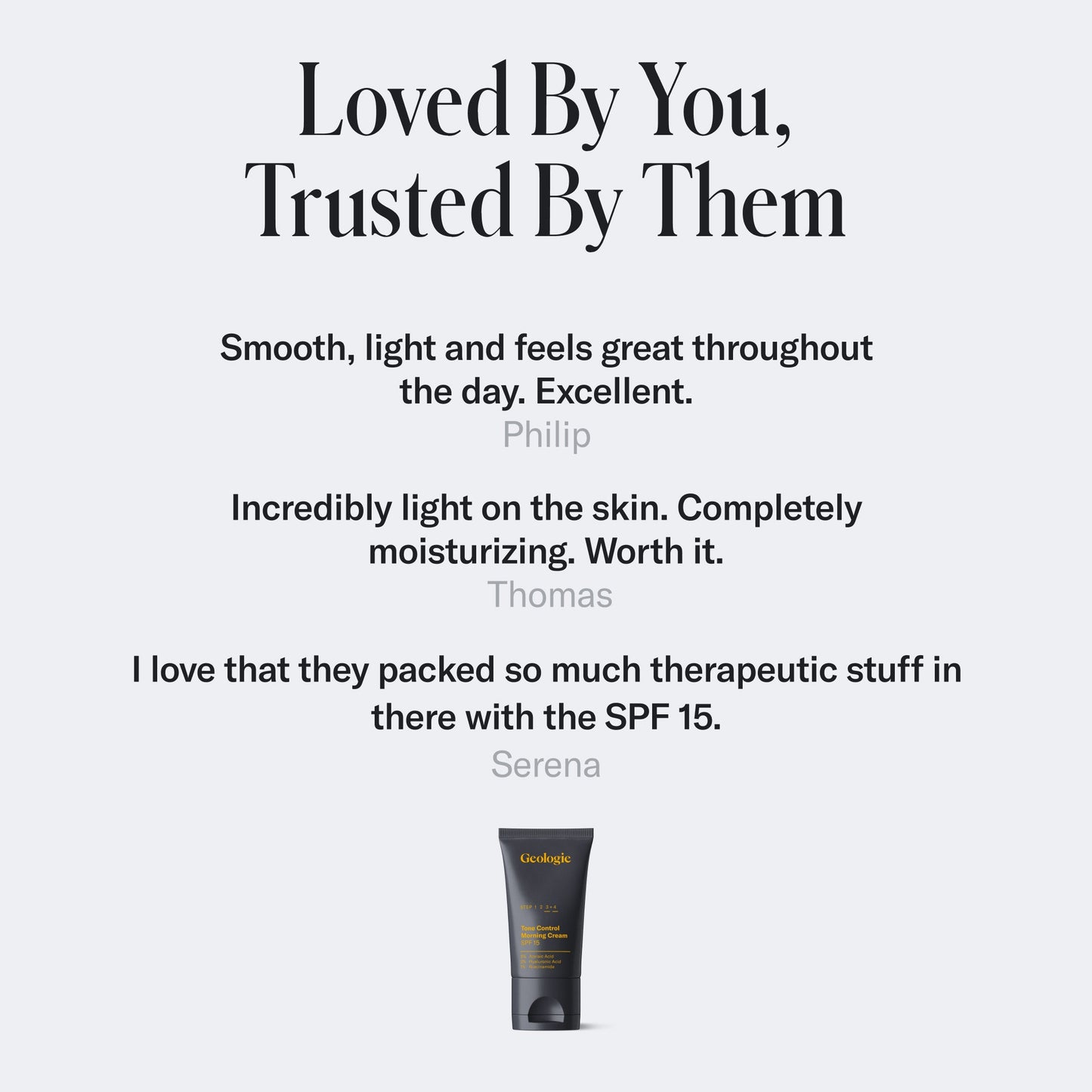 Geologie Tone Control Face Cream with SPF15 Full Size Bottle Geologie