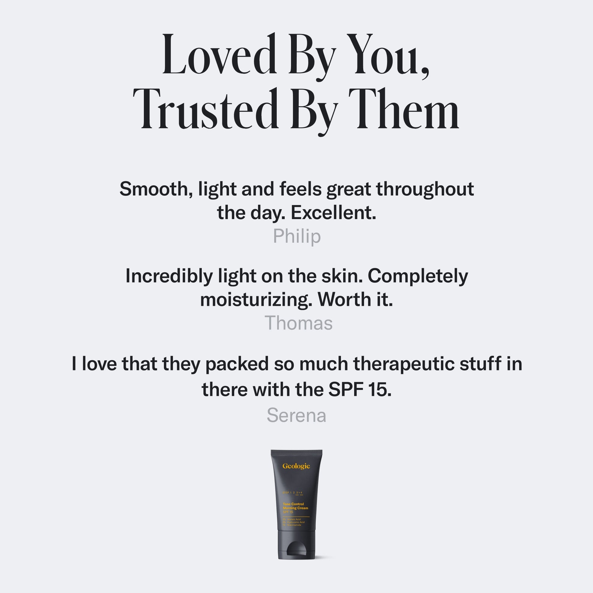Geologie Tone Control Face Cream with SPF15 Full Size Bottle Geologie