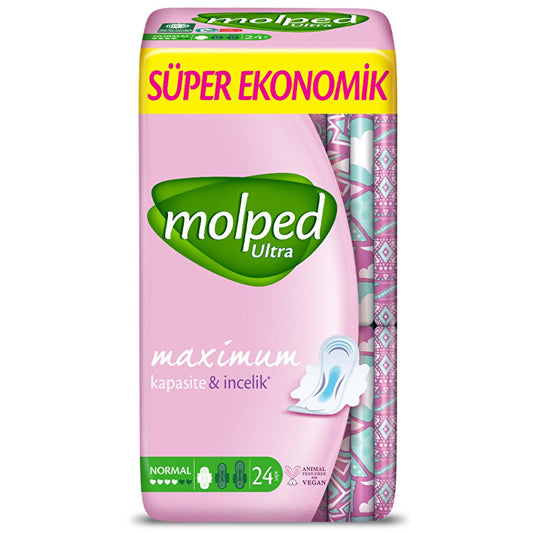 Serviettes hygiéniques Molped Ultra - Produits d'hygiène menstruelle confortables, protecteurs et hypoallergéniques pour les femmes