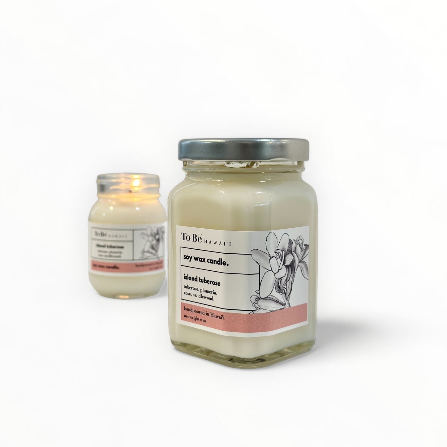To Be Hawai'i Island Tuberose Soy Wax Candle Handmade Soy Candle To Be Hawai'i