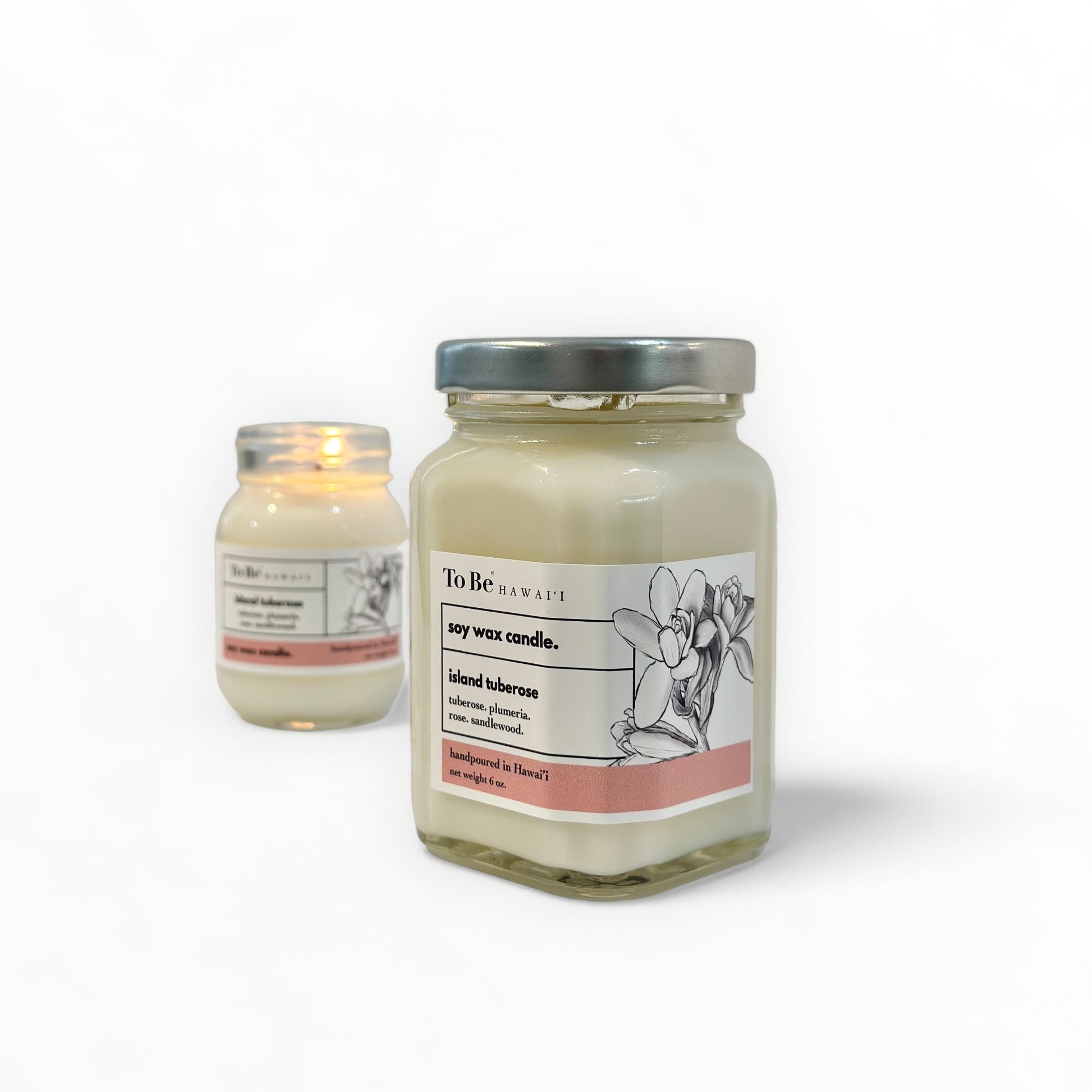 To Be Hawai'i Island Tuberose Soy Wax Candle Handmade Soy Candle To Be Hawai'i