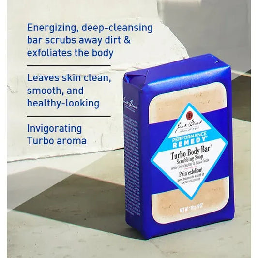 Jack Black Turbo Body Bar Scrubbing Soap 6oz Body Bar Scrubbing Soap Pasteur Pharmacy