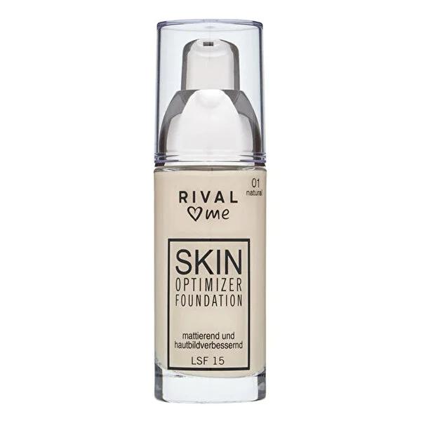 Rival Loves Me: Natural Skin Optimizer Foundation - SPF UV Protection, Anti-Aging, Flawless Radiant Skin, Dermatologically Tested, All Skin Types