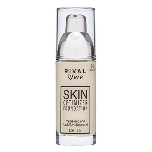 Rival Loves Me: Natural Skin Optimizer Foundation - SPF UV Protection, Anti-Aging, Flawless Radiant Skin, Dermatologically Tested, All Skin Types