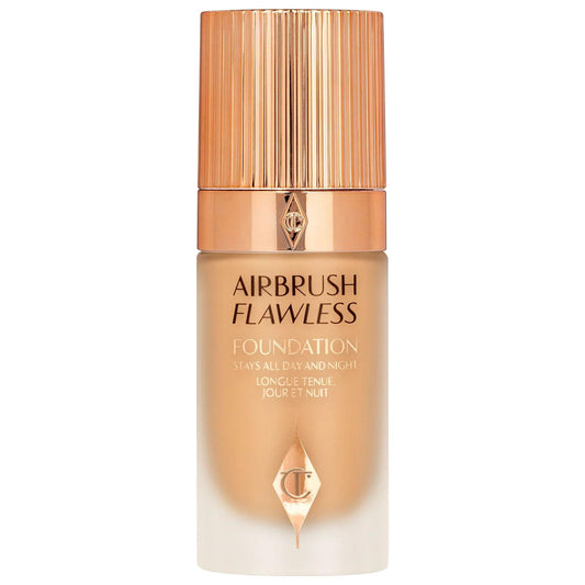 Charlotte Tilbury Airbrush Flawless Foundation : Couvrance totale, longue tenue, fini mat et hydratant - Fond de teint vegan pour tous types de peau