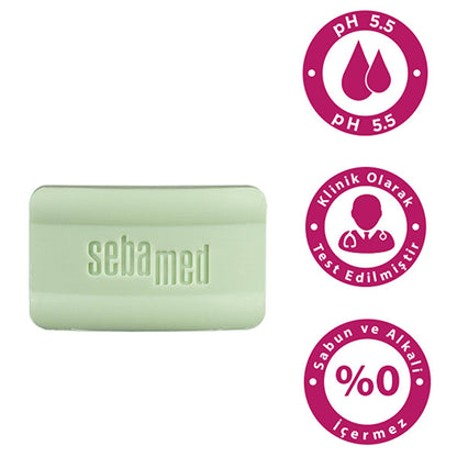 Limpiador para piel sensible Sebamed - Suave, sin álcalis ni jabón, 100g