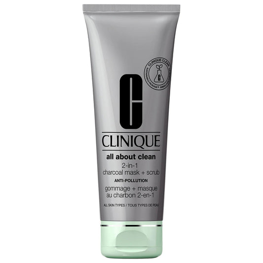 Masque + Gommage 2-en-1 au Charbon All About Clean de Clinique | Nettoyage en profondeur des pores, exfoliant et régulateur de sébum pour une peau plus nette