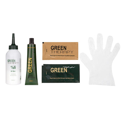 Tinte para el cabello Green Therapy con aceite de argán sin amoníaco para un color nutritivo - Cuidado capilar natural
