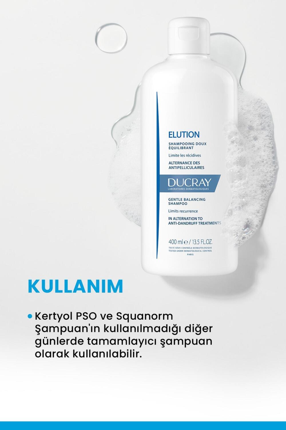 Champú anticaspa Ducray Elution: calma el cuero cabelludo, previene la descamación - 400 ml
