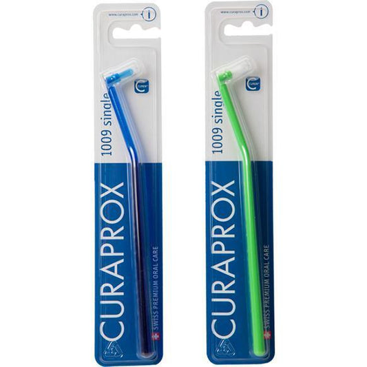 Cepillo de dientes manual unitufo Curaprox CS 1009 para un cuidado bucal preciso: limpieza diente por diente