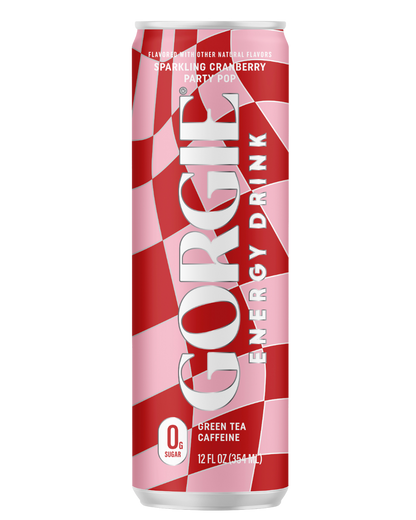 GORGIE Cranberry Party Pop - 12 Cans Pack Energy Drink GORGIE