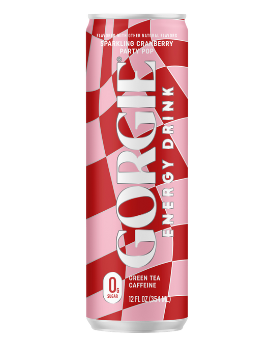 GORGIE Cranberry Party Pop - 12 Cans Pack Energy Drink GORGIE