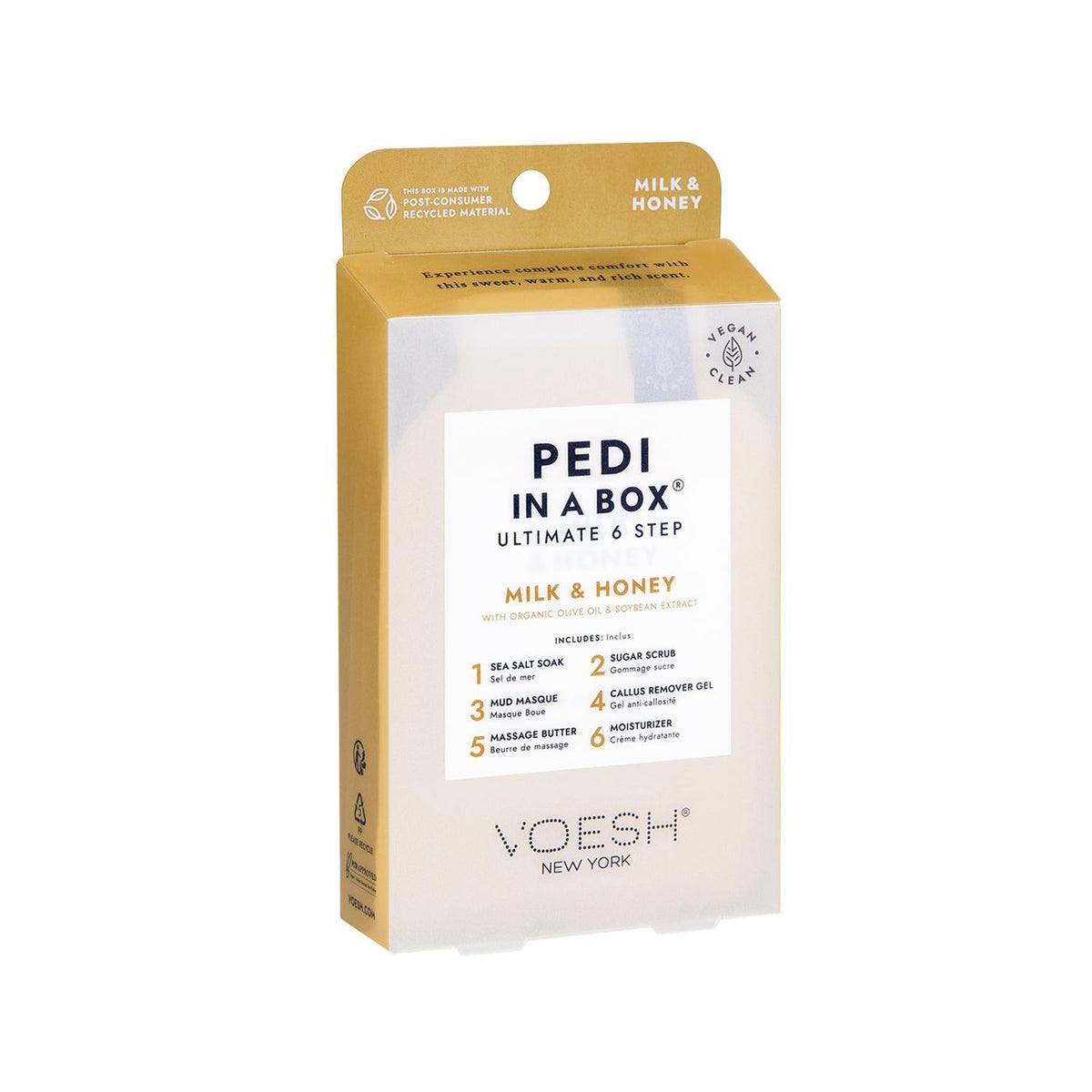 Coffret de pédicure 6 étapes Milk & Honey de Voesh New York Pedi In A Box