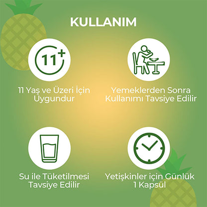 Complément alimentaire Voop à la bromélaïne : soutien digestif naturel et anti-inflammatoire - enzymes d'ananas, gélules végétaliennes, 30 unités