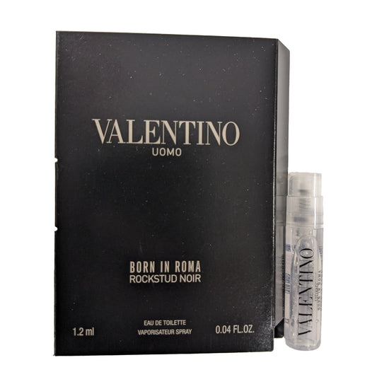 VALENTINO UOMO BORN IN ROMA ROCKSTUD NOIR 0.04 EAU DE TOILETTE VIAL SPRAY FOR MEN MEN Fragrant Nest