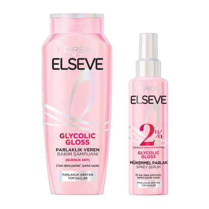 Set de Champú y Spray Glossing Elseve Glycolic Gloss 450 ml