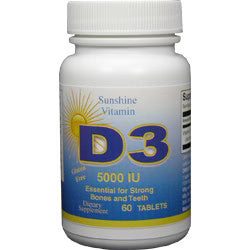Sunshine vitamin d3 tb 5000u 60 Vitamins & Supplements Pasteur Pharmacy