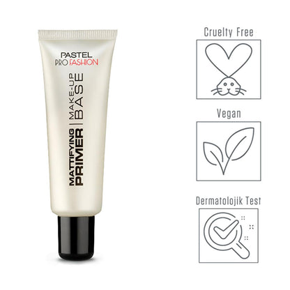 Prebase de maquillaje Pastel Profashion Matte: sin aceite, vegana y libre de crueldad animal: minimiza los poros y controla el brillo para un acabado impecable de larga duración