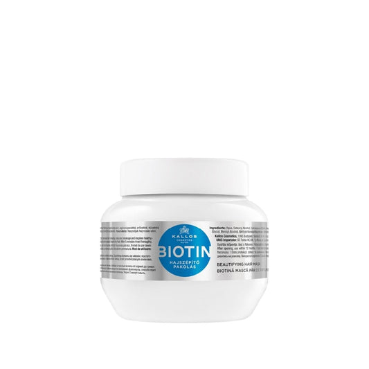 Masque capillaire embellisseur à la biotine Kallos Cosmetics - Soin nourrissant et protecteur pour une croissance saine des cheveux, 275 ml