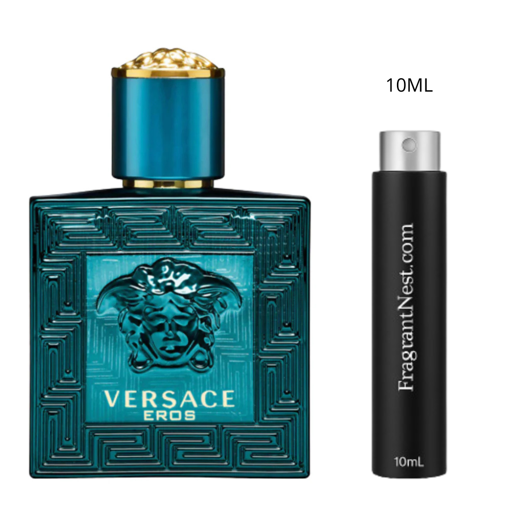 Versace Eros Eau De Toilette Travel Spray | Sample Fragrant Nest 10mL Glass Spray (150 Sprays)