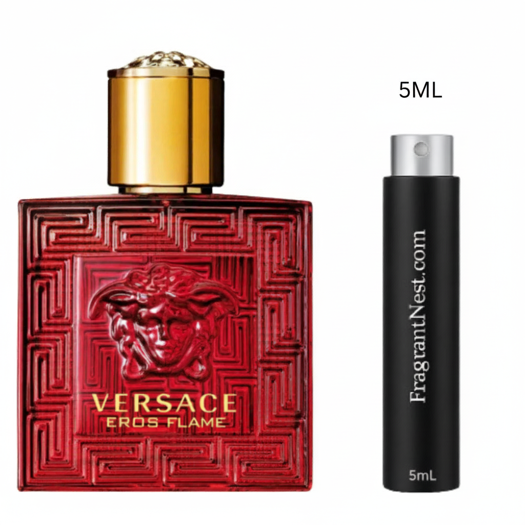 Versace Eros Flame Eau De Parfum Travel Spray | Sample Fragrant Nest 5mL Travel Size (75 Sprays)