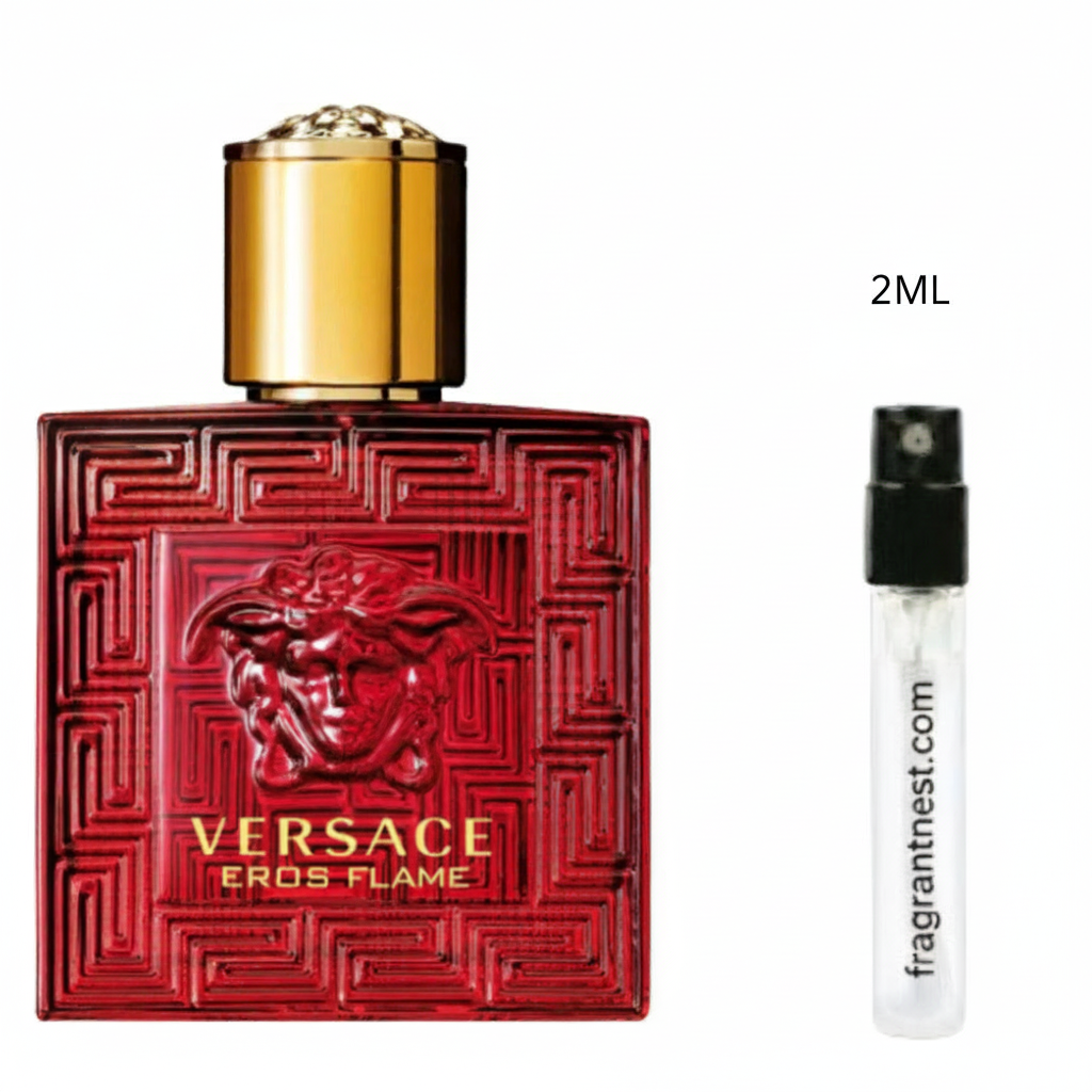 Versace Eros Flame Eau De Parfum Travel Spray | Sample Fragrant Nest 2mL Sample (30 Sprays)