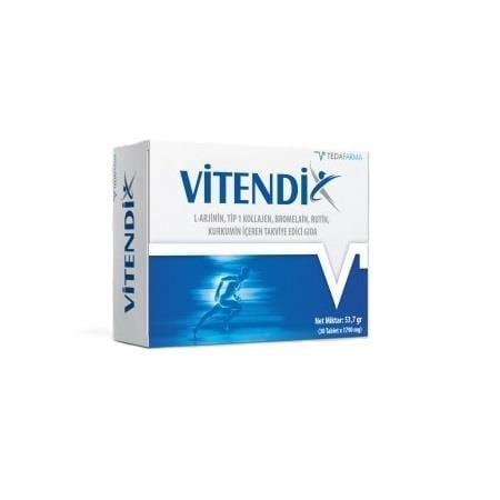 Vitendix : Complément de collagène pour le soutien articulaire, la santé de la peau et les bienfaits anti-inflammatoires - Collagène de poisson de type 1, acide hyaluronique, MSM et plus (30 comprimés)