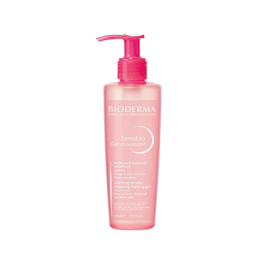 Gel nettoyant visage Bioderma Sensibio pour peaux sensibles - Doux, testé sous contrôle dermatologique, 200 ml