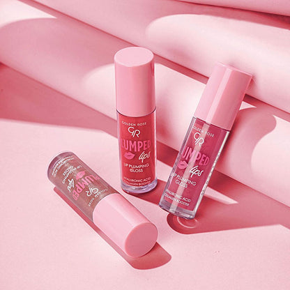 Brillo de labios voluminizador Golden Rose N.º 206: Hidratante, no pegajoso, da volumen a los labios con ácido hialurónico y aceite de jengibre