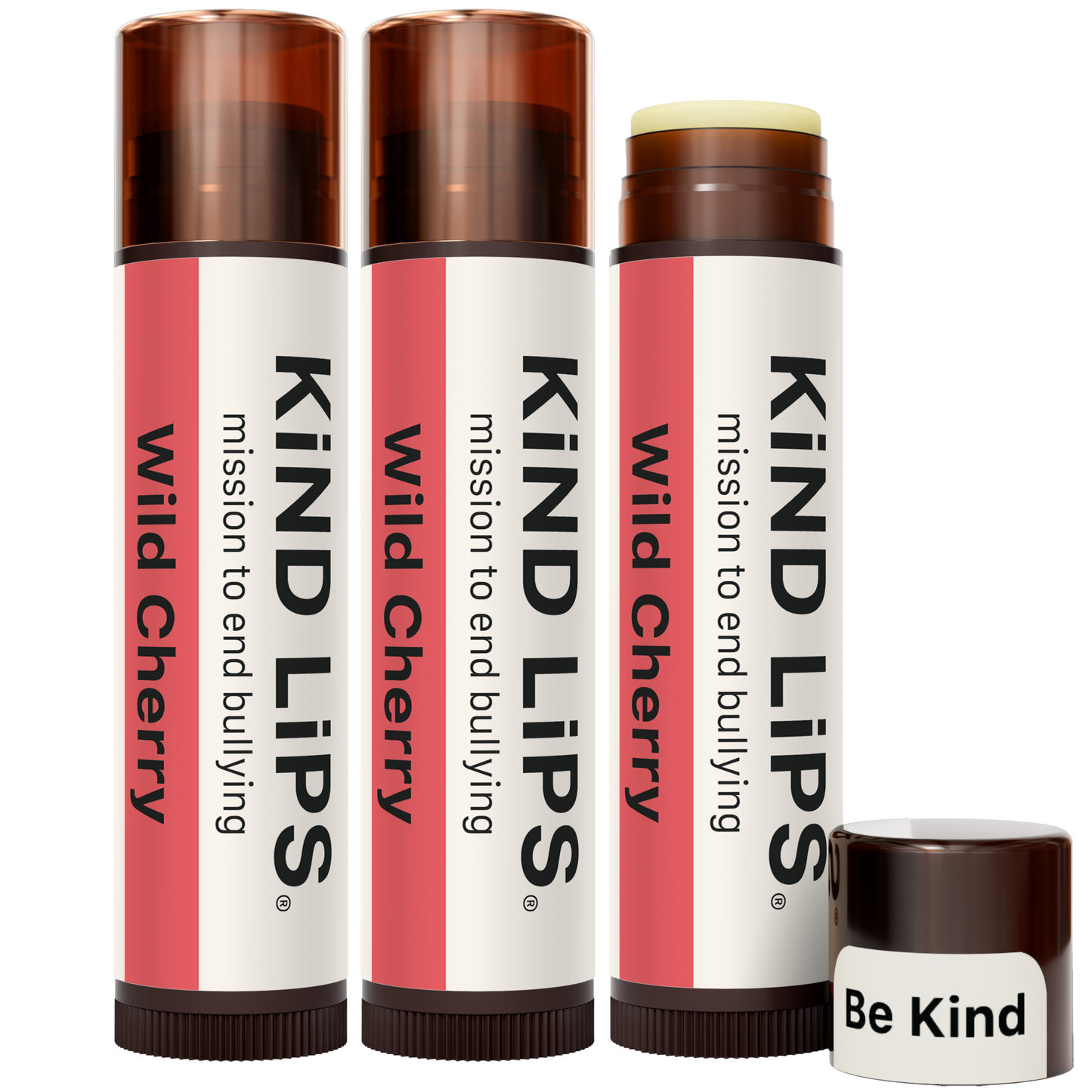 Kind Lips Wild Cherry Organic Lip Balm Lip Balm Kind Lips 3 Pack