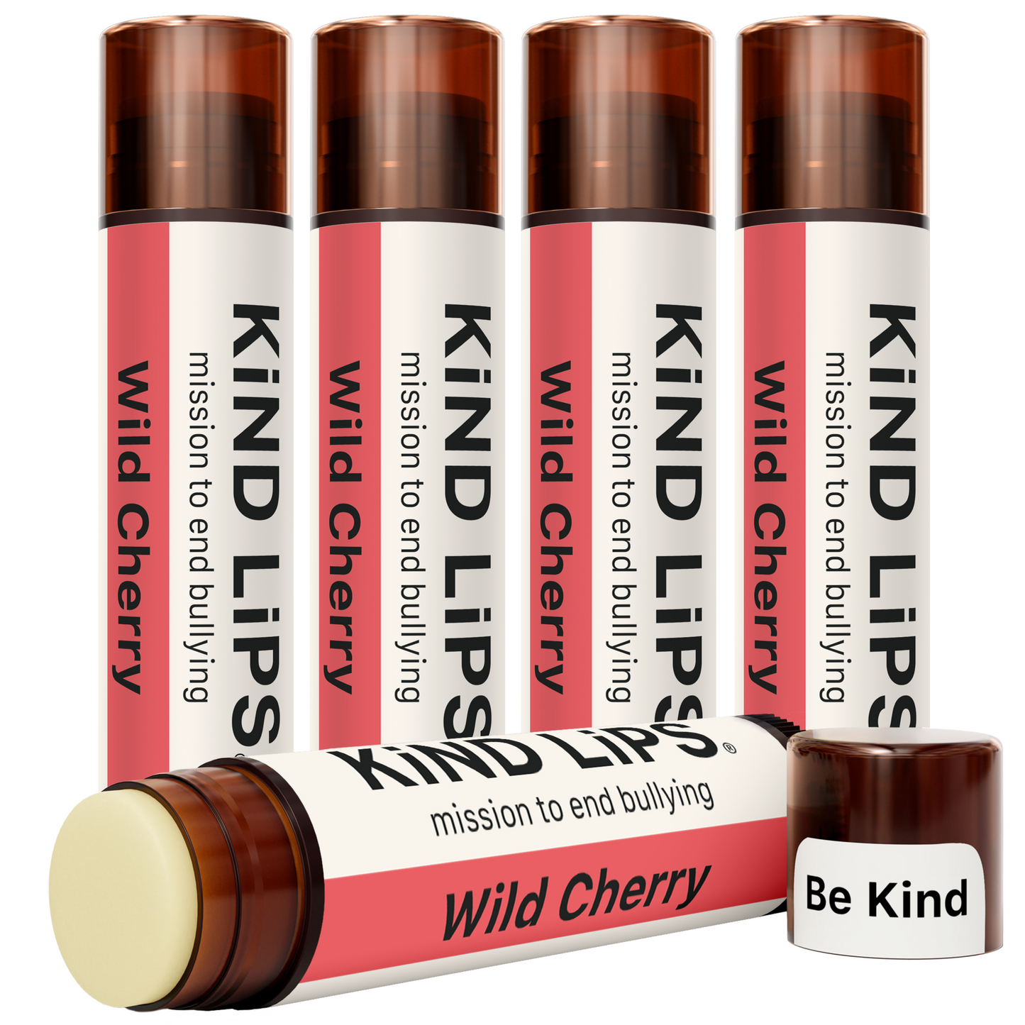 Kind Lips Wild Cherry Organic Lip Balm Lip Balm Kind Lips 5 Pack (Best Value)