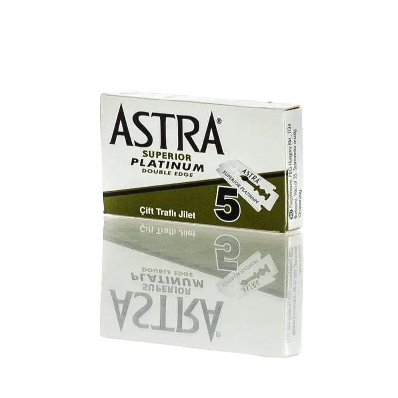 Hojas de afeitar de doble filo Astra Superior Platinum - Paquete de 5