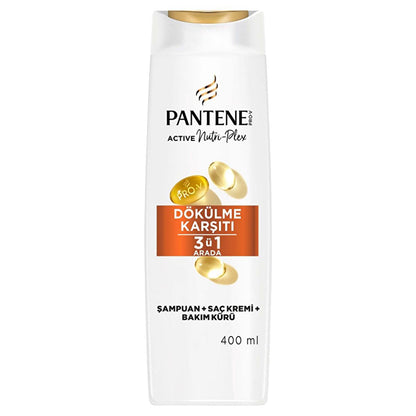 Shampooing 3-en-1 Anti-Chute Pantene avec technologie PRO-V - Renforce et nourrit les cheveux, 400 ml