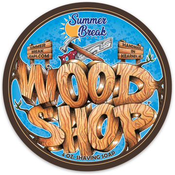 Summer Break Soaps Woodshop Shaving Soap 4oz Shaving Soap Pasteur Pharmacy
