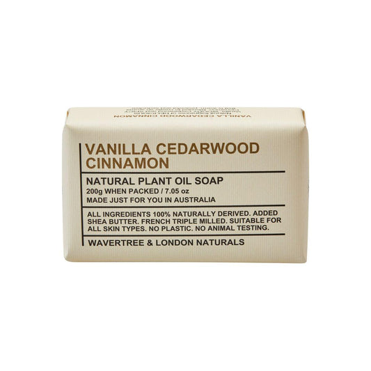 Wavertree & London Vanilla Cedarwood Cinnamon Natural Soap 7 Oz Natural Soap Pasteur Pharmacy