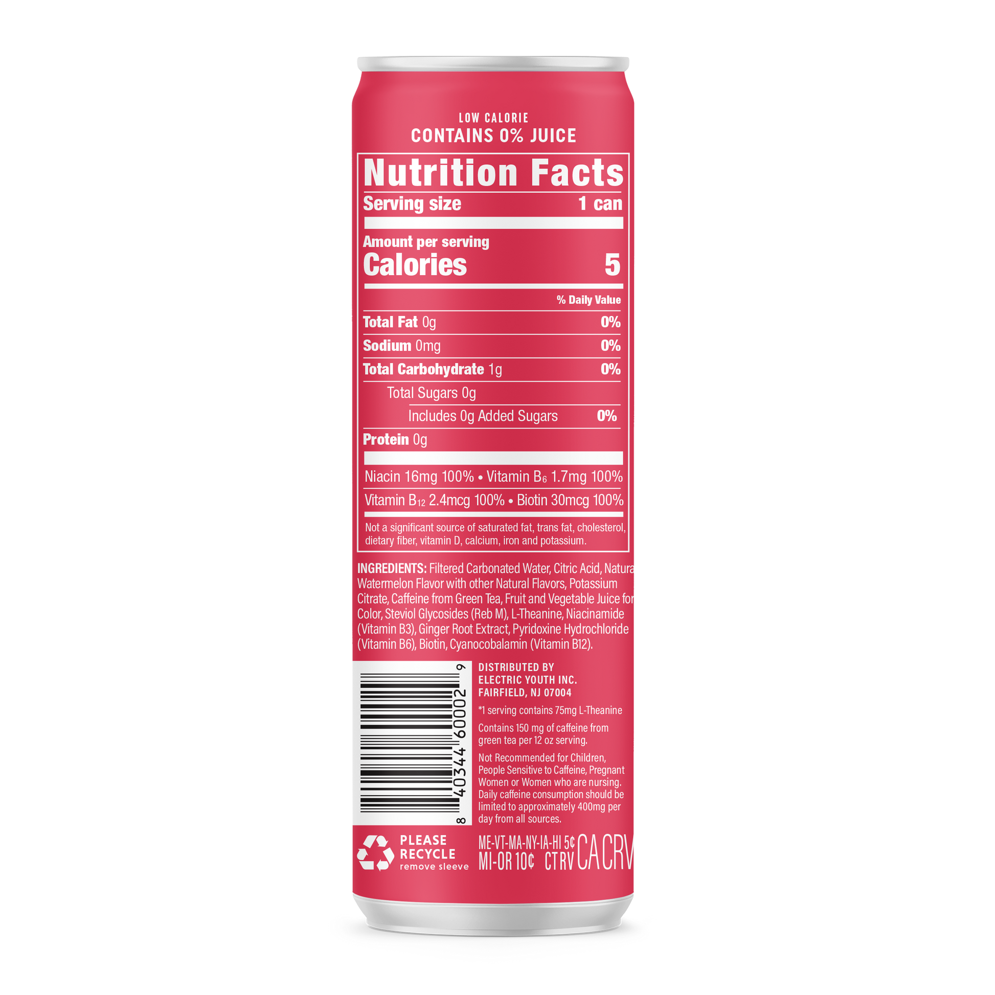GORGIE Energy Drink - Sparkling Watermelon Splash - 12 Cans Pack Energy Drink GORGIE
