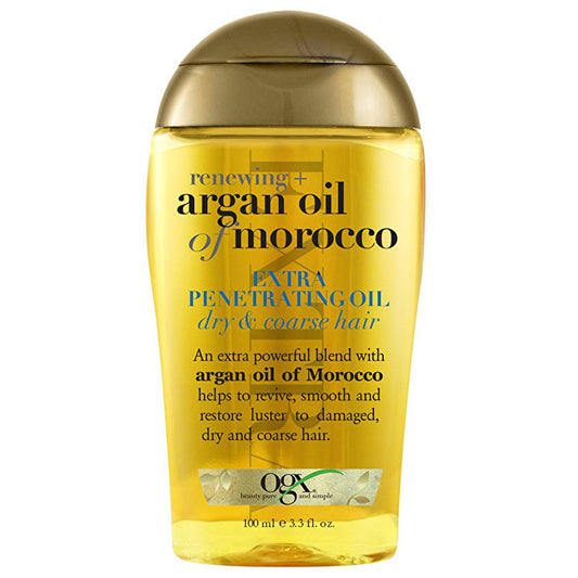 Soin capillaire à l'huile d'argan OGX - Réparation nourrissante pour cheveux secs et abîmés, 100 ml