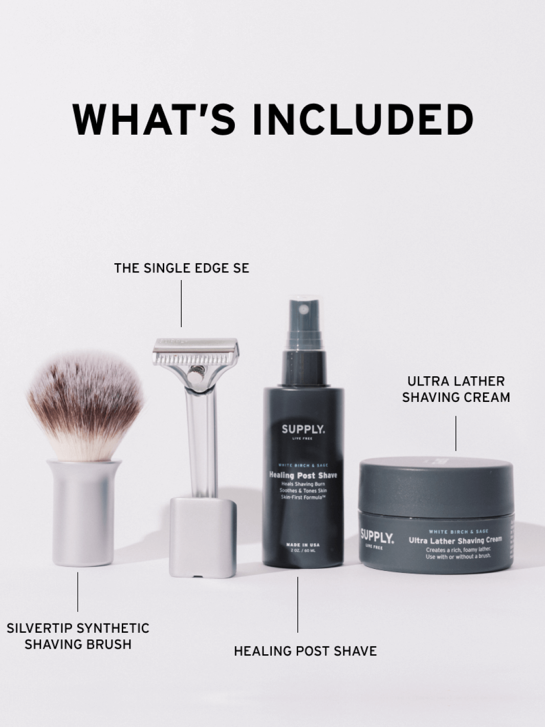 The SE Starter Set Shaving Bundle Supply
