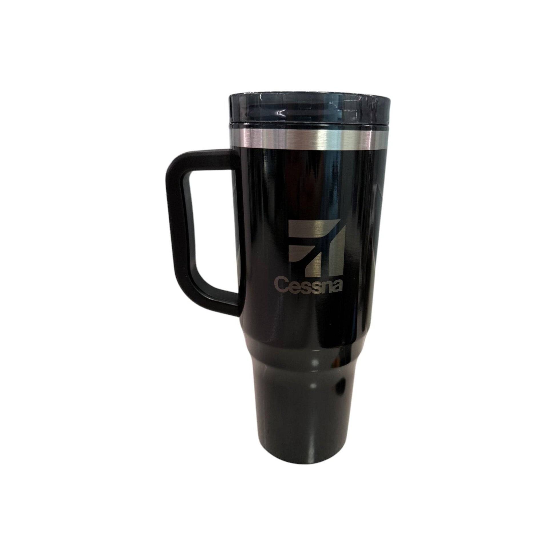 Cessna Stainless Steel Travel Mug – Insulated Aviation Pilot Coffee Tumbler with Handle & Lid 40 oz Travel mug Pasteur Pharmacy