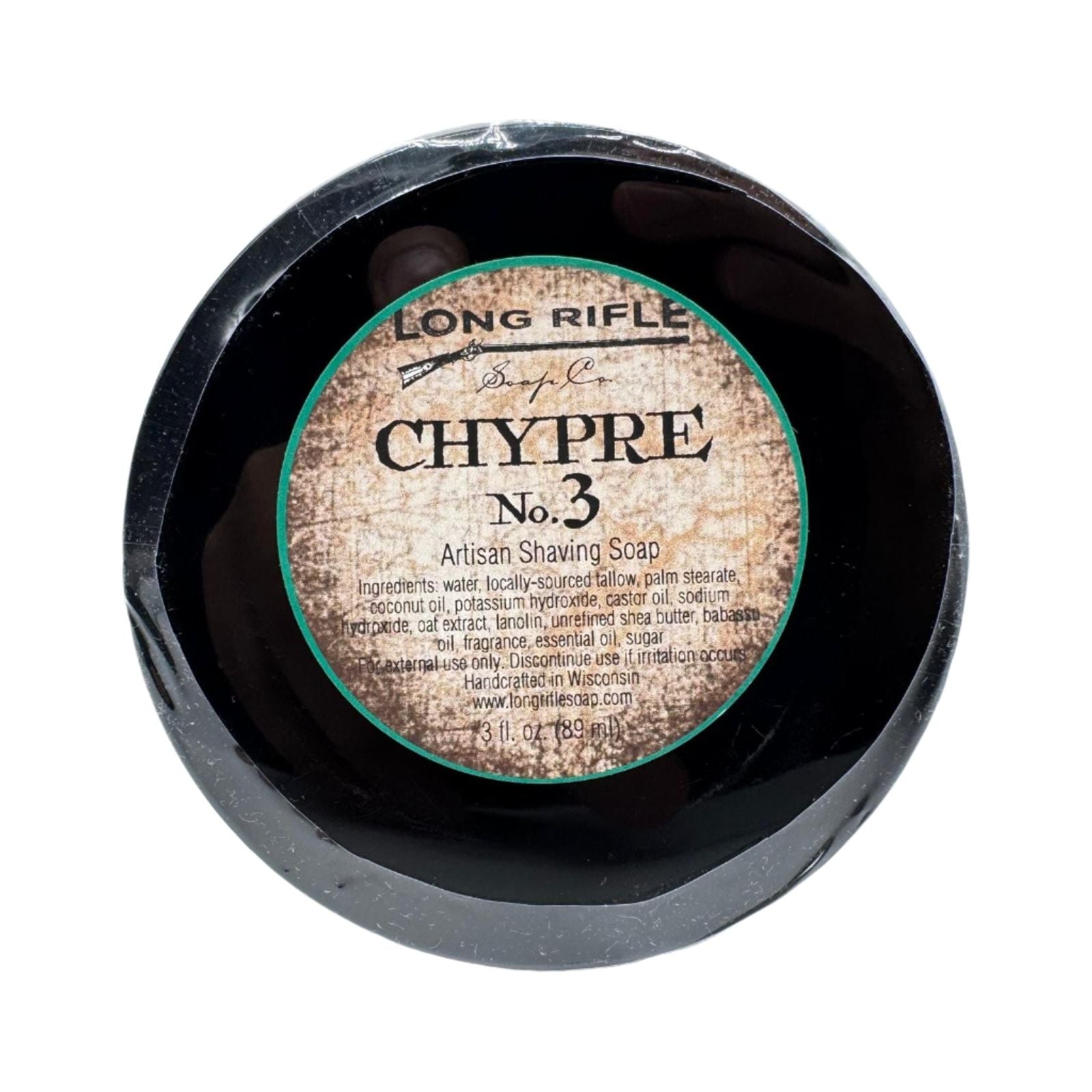 Long Rifle Soap Co. Chypre No.3 Shaving Collection Shaving Set Pasteur Pharmacy Container Pour Shaving Soap 3 oz