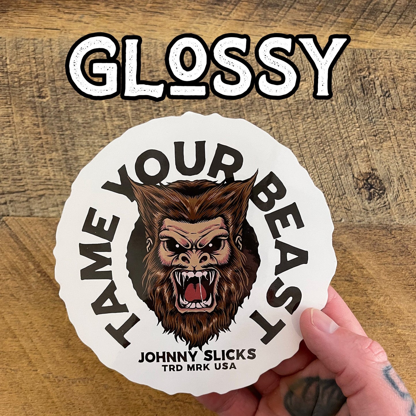 Johnny Slicks Tame Your Beast Slicker Johnny Slicks White Large (5") Glossy