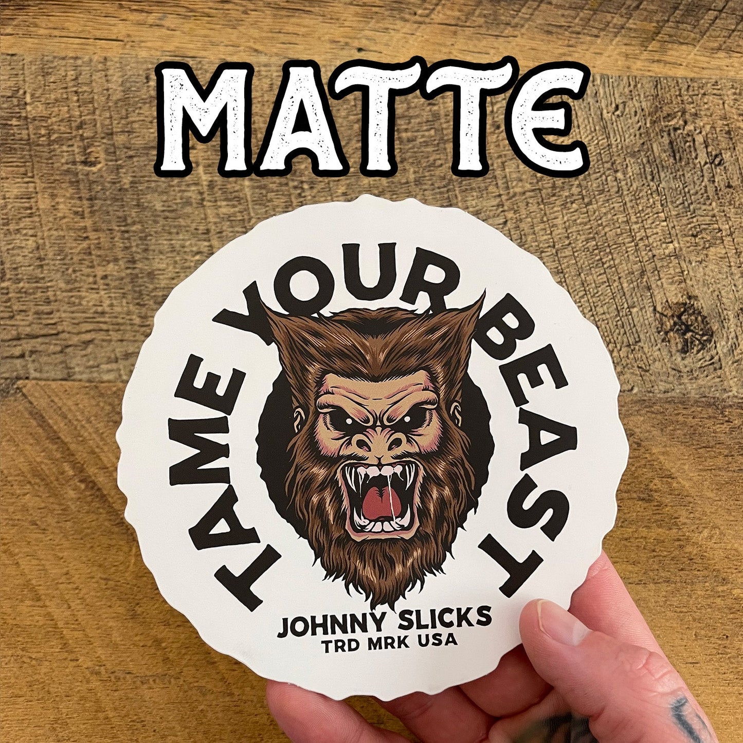 Johnny Slicks Tame Your Beast Slicker Johnny Slicks White Large (5") Matte
