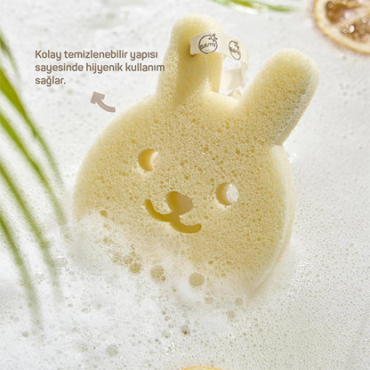 Balmy Bunny Baby Bath Sponge for Gentle Cleansing