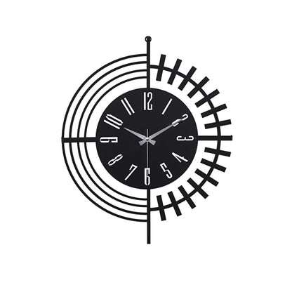 Horloge murale silencieuse en métal moderne Muyika 50x50 cm - Grande horloge décorative pour la maison, le bureau