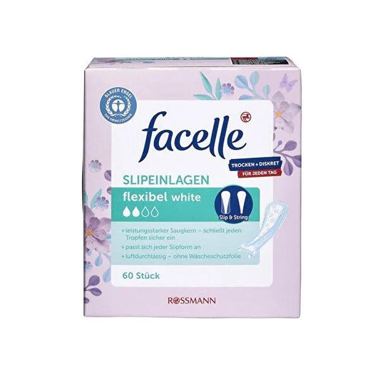 Protège-slips string Facelle Daily - extra fins, respirants, contrôle des odeurs - 60 unités pour une fraîcheur féminine
