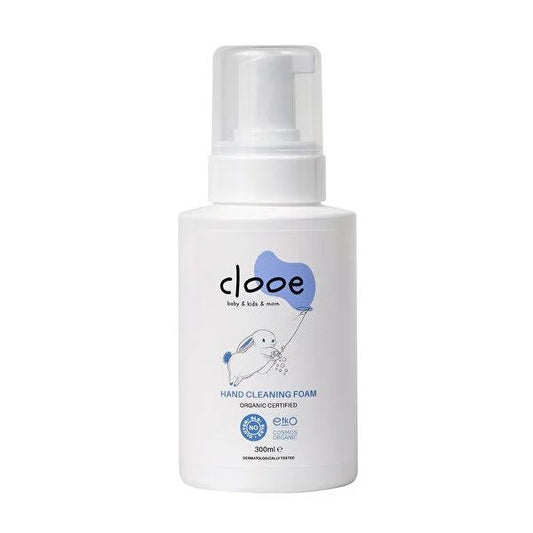 Clooe Organic Hand Cleansing Foam - Natural Aloe Vera & Blueberry Hand Soap for Sensitive Skin - Paraben & SLS Free - 10.14 fl oz