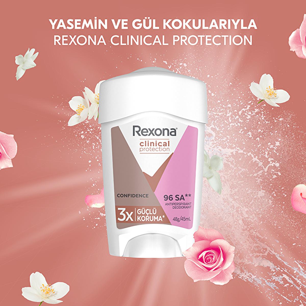 Rexona Clinical Protection Women's Deodorant Stick - 96 Hour Protection, Long-Lasting Antiperspirant for Active Women