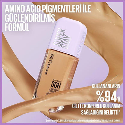 Fond de teint Super Stay Lumi Matte de Maybelline New York - Longue tenue, fini mat, formule légère pour toutes les carnations