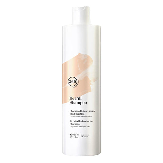 Champú de queratina 360 Hair Professional - Revitalizante y fortalecedor para cabello dañado y quebradizo - Protección térmica, 15.22 fl oz