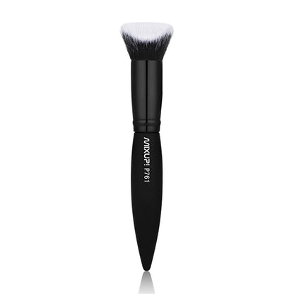 Brocha de maquillaje profesional Kabuki 3D Mixup: brocha para base vegana y libre de crueldad animal para productos líquidos, en crema y en polvo